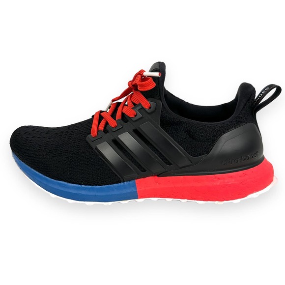 Adidas UltraBoost DNA Core Black Lush Red Running Sneaker Sz 7 Youth 8.5 Womens - Picture 1 of 14